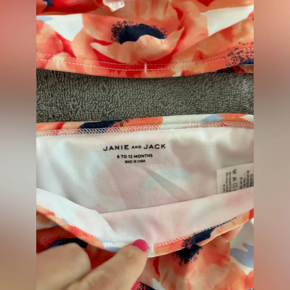 Janie and Jack Poppy Print Two Piece Bikini Swimsuit/ Bathing Suit